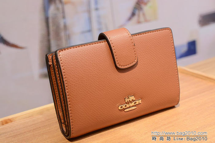 COACH蔻馳 原單 全皮錢包 中款款錢包 53463  Chz1592